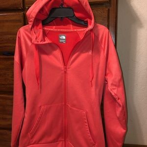 The North Face zip  hood sweater jacket sz M